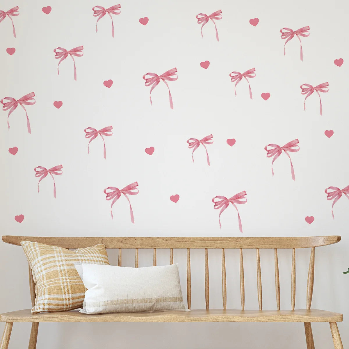 Cute Pink Bow Wall Stickers