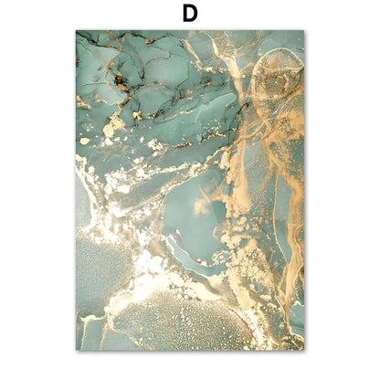 Gold Palm Abstract Wall Art Canvas