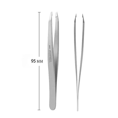 Stainless Oblique Eyebrow Tweezers