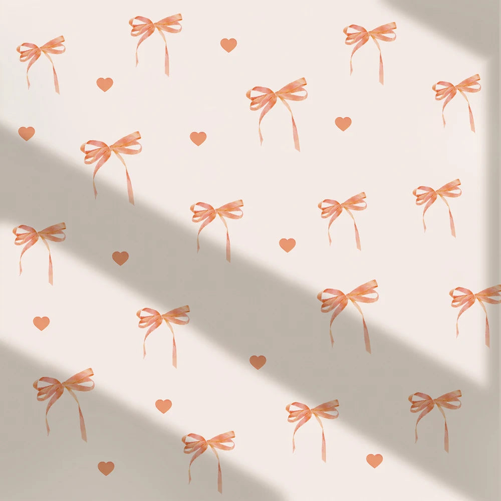 Cute Pink Bow Wall Stickers