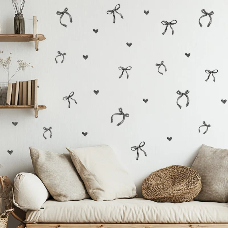 Cute Pink Bow Wall Stickers