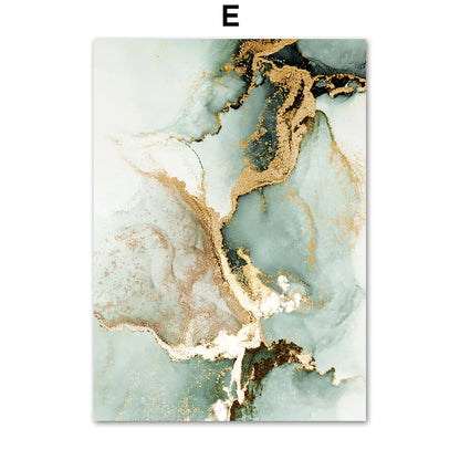 Gold Palm Abstract Wall Art Canvas