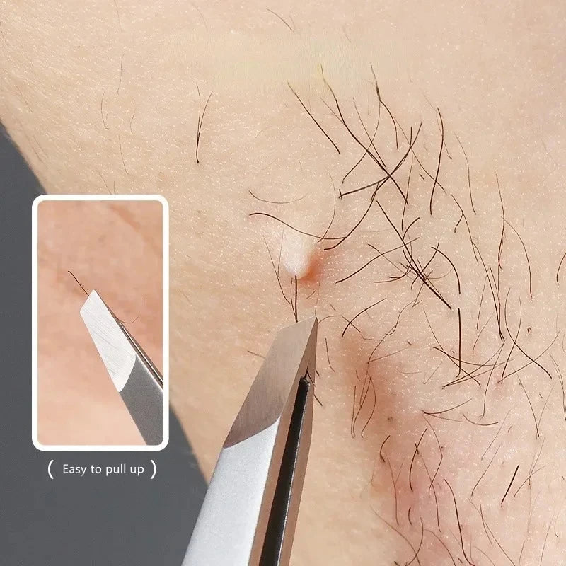 Stainless Oblique Eyebrow Tweezers