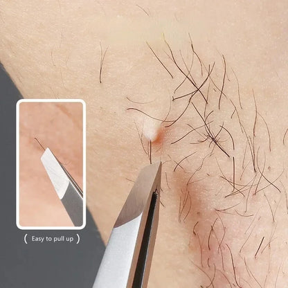 Stainless Oblique Eyebrow Tweezers