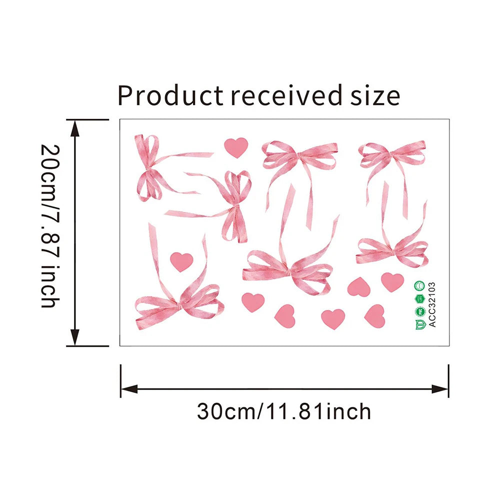 Cute Pink Bow Wall Stickers