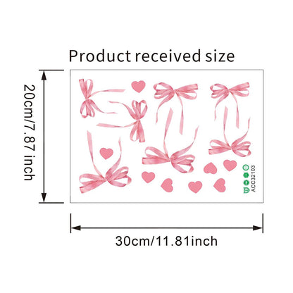 Cute Pink Bow Wall Stickers