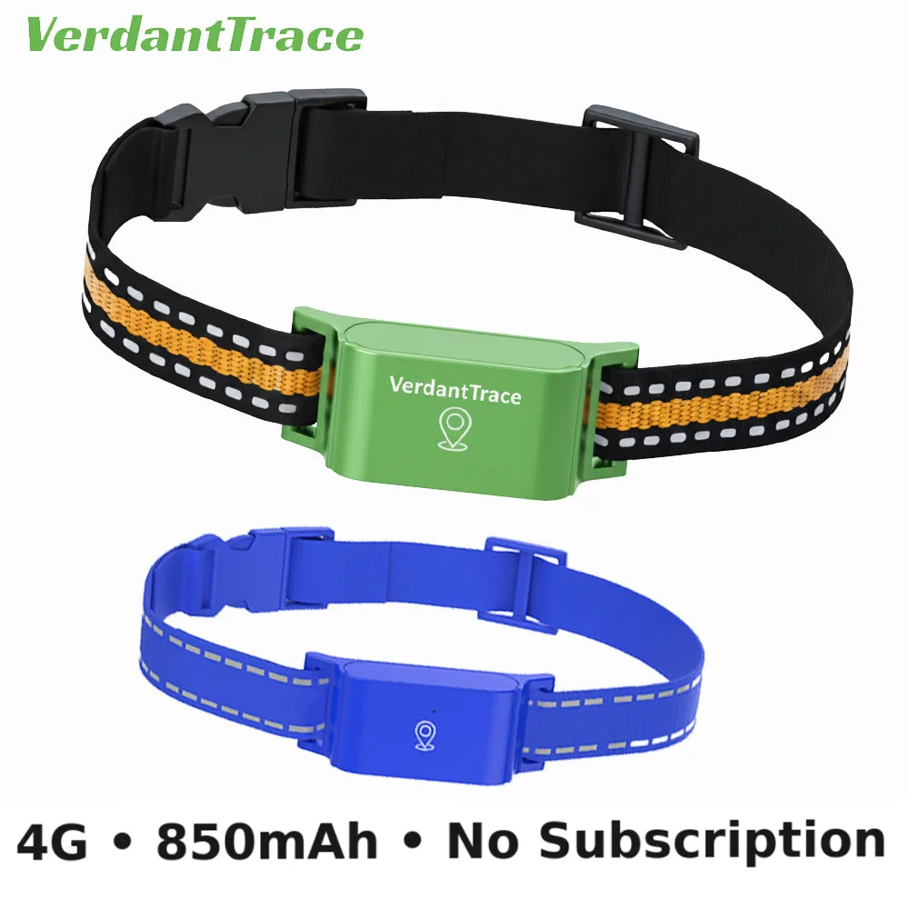 VerdantTrace 4G GPS Pet Tracker Collar