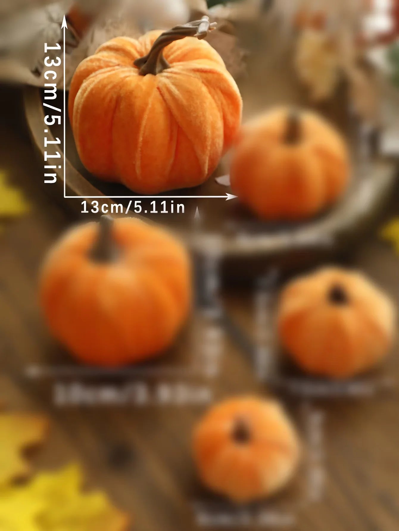 Velvet Red Pumpkin Decor – Fall & Halloween